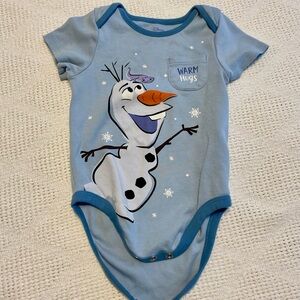 Disney Light Blue Olaf Baby Bodysuit